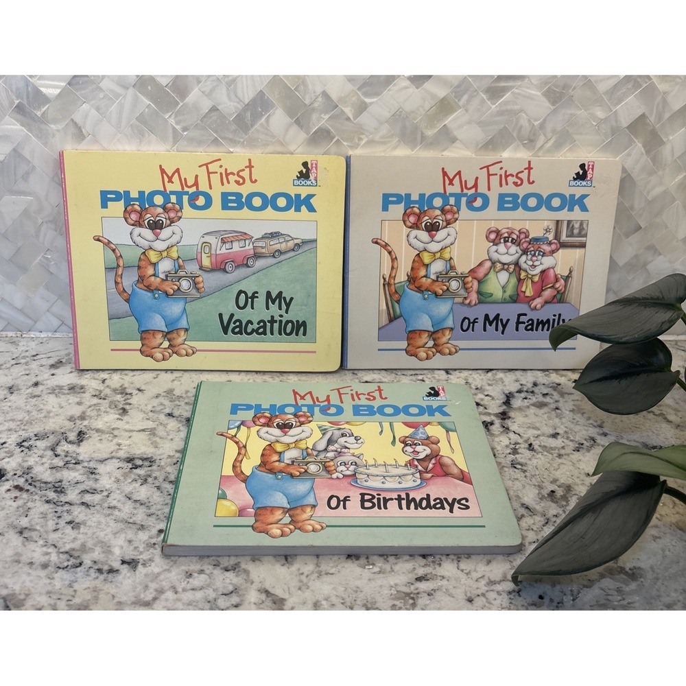 3 Vtg 1993 Kids My First‎ Photo Books Albums Birthdays Family Vacation Memories
